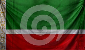 Chechen republic Wave Flag Close Up