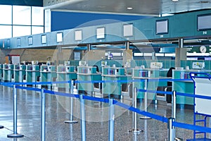 Check-in area in the airport