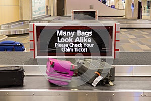 Check Baggage Warning Sign