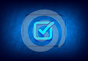 Check box icon abstract digital design blue background