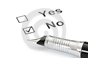 Check boxes and pen isolated