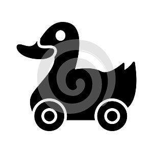 Check this carefully designed icon of duck toy, children playthings