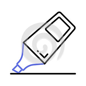 Check this creatively designed icon of highlighter, stationery item vector