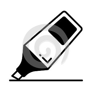 Check this creatively designed icon of highlighter, stationery item vector