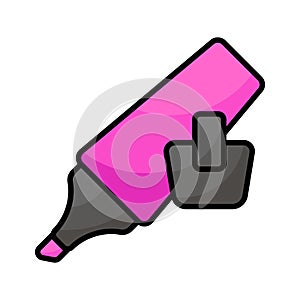 Check this creatively designed icon of highlighter, stationery item vector