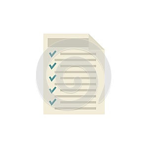 Check document online loan icon flat isolated vector