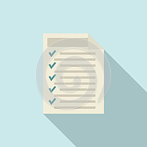 Check document online loan icon, flat style