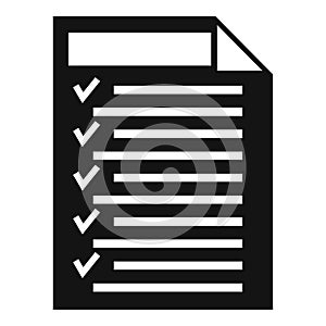 Check document online loan icon, simple style