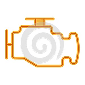 Check engine light car warning icon, oil motor auto sign