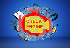 Check engine light symbol