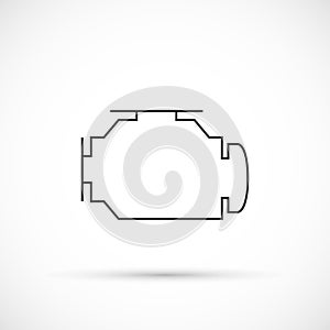 Check engine outline icon