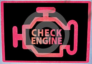 Check Engine signage