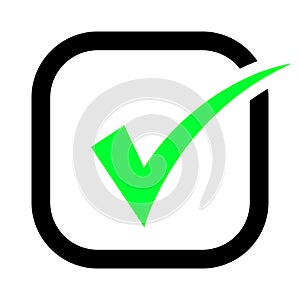 Check icon vector. check mark icon. check list button icon