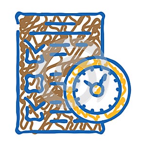 check list icon doodle illustration