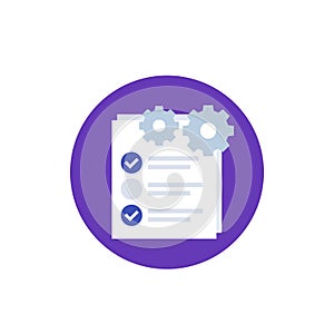 check list icon project execution vector art