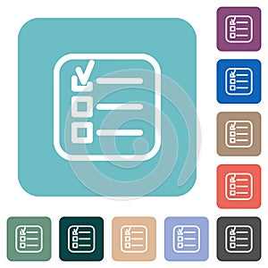 Check list rounded square flat icons