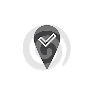 Check map, pointer, navigator icon vector