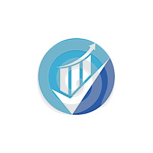 Stats check vector logo design template.