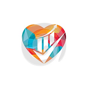 Stats check vector logo design template.