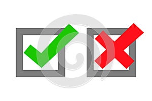 Check mark and cross icons - for stock