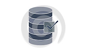 Check mark, database, database accepted icon