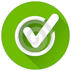 Check mark green circle icon