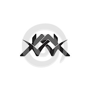 Check mark home roof symbol vector