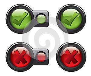 Check mark icon buttons