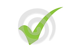 CHECK MARK ICON COLOR GREEN ISOLATED