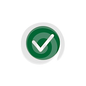 Check mark icon. tick symbol. positive check mark logo flat icon