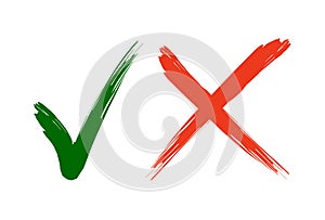 Check mark icons. Green tick and red cross checkmarks in two variants.