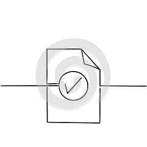 Check mark line icons. Check marks, ticks, quality, approve concepts. Simple doodle symbols with modern linear line art graphic