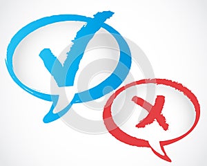 Check mark speech bubble