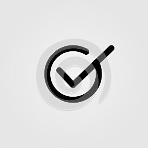 Check Mark vector icon isolated on white background