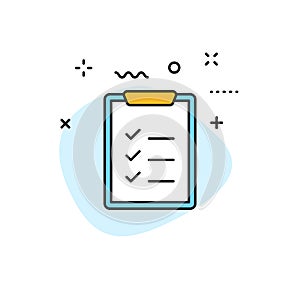 Check mark web icons in line style. Stamp, check list, verified, approval, accepted. Vector illustration