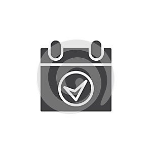 Check meeting day vector icon