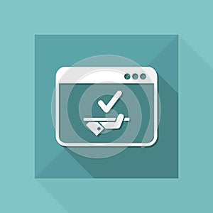 Check online services - Vector flat icon