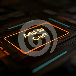 Glowing 'Add to Cart' Button - AI Generated Design