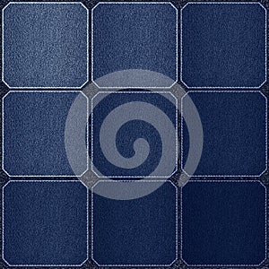 Check pattern leather blue background