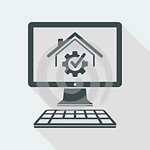 Check the performance of the domestic system - Vector icon for computer website or application