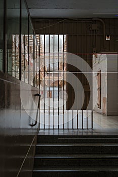 Check pion in the prison with bars