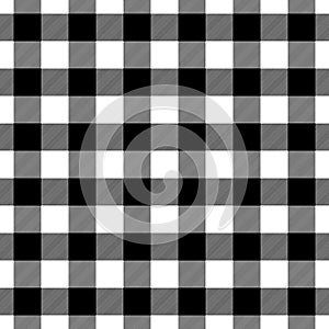 Check seamless pattern. Black checks on white background. Repeated gingham geometric patern. Scottish style design prints photo
