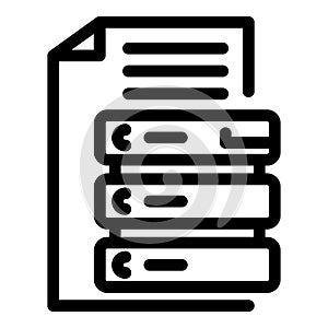 Check server file folder icon, outline style