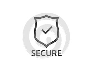 check shield icon symbol. Secure Protection Concept vector illus