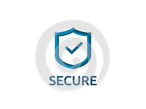 check shield icon symbol. Secure Protection Concept vector illus