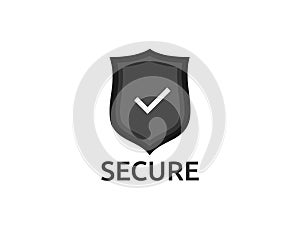 check shield icon symbol. Secure Protection Concept vector illus