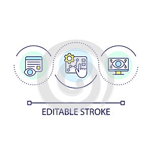 Check software loop concept icon