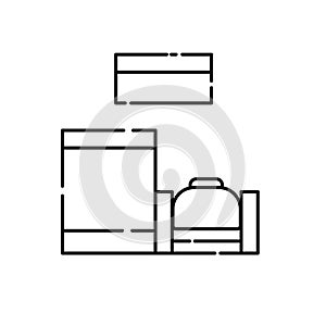 check in, travel, baggage line icon. elements of airport, travel illustration icons. signs, symbols can be used for web, logo,