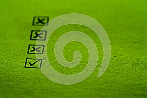 Check and uncheck concept