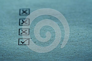 Check and uncheck concept